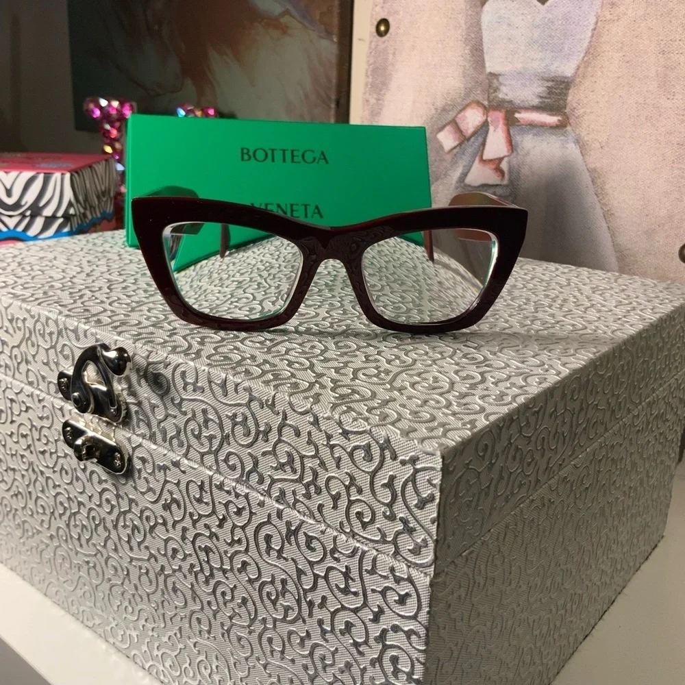 Bottega Veneta Burgundy Women's Frames